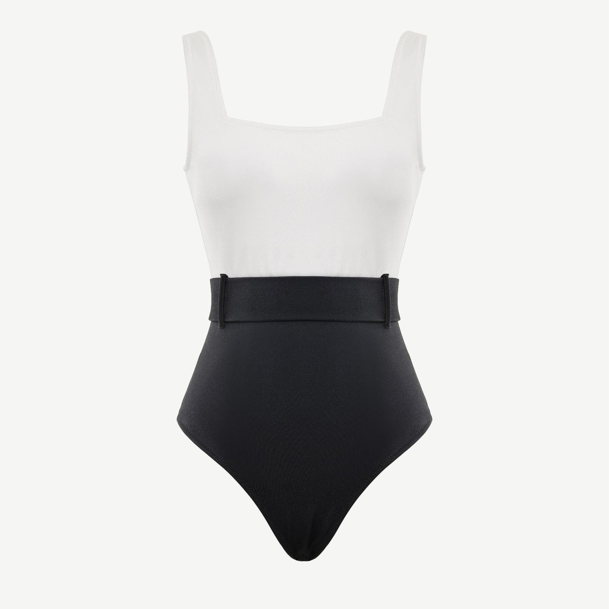 YARGICI İki Renkli Kemerli Mayo