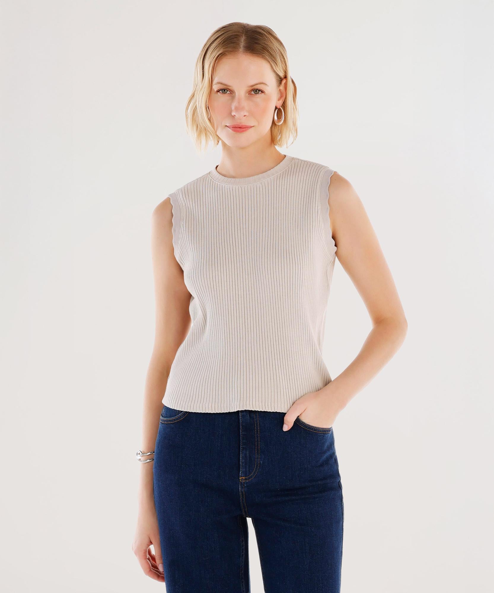  YARGICI Bisiklet Yaka Kolsuz T-shirt