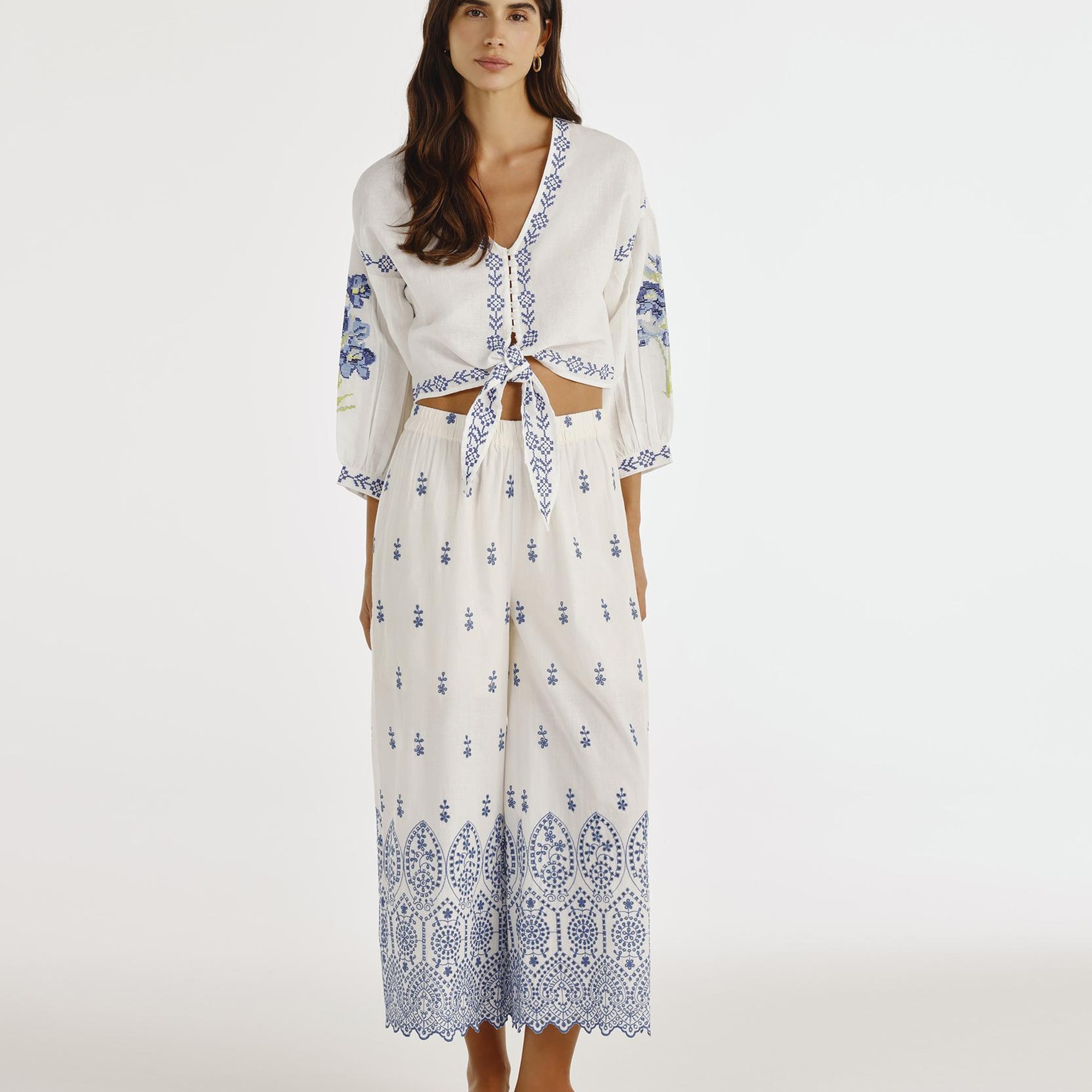 YARGICI Nakış Detaylı Pantolon