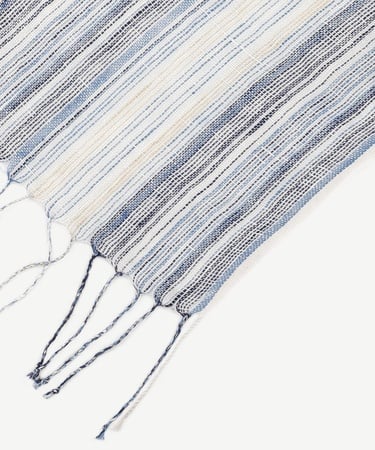  YARGICI Çizgili Keten Şal