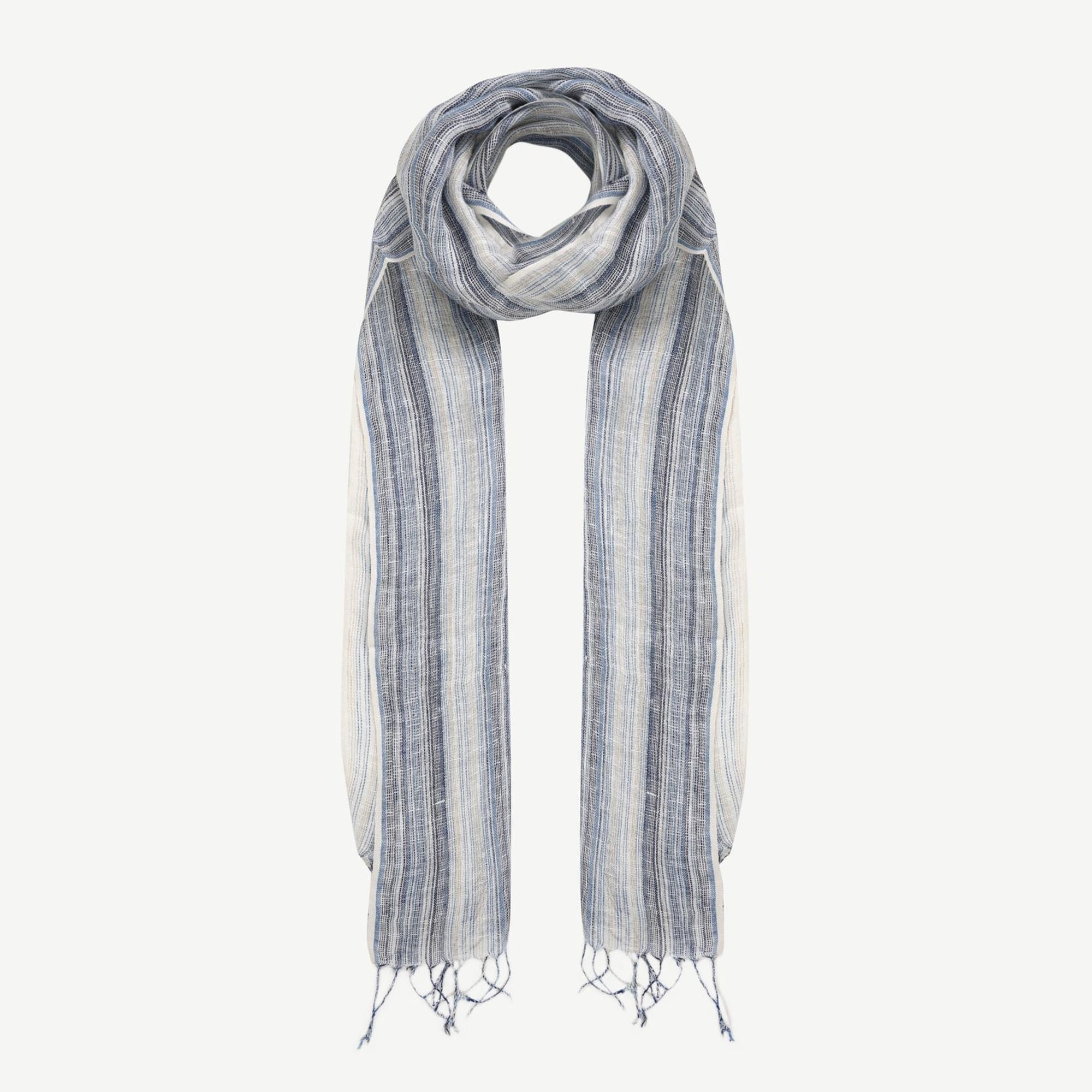 YARGICI Çizgili Keten Şal