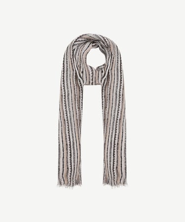  YARGICI Tensel Karışımlı Çizgili Şal