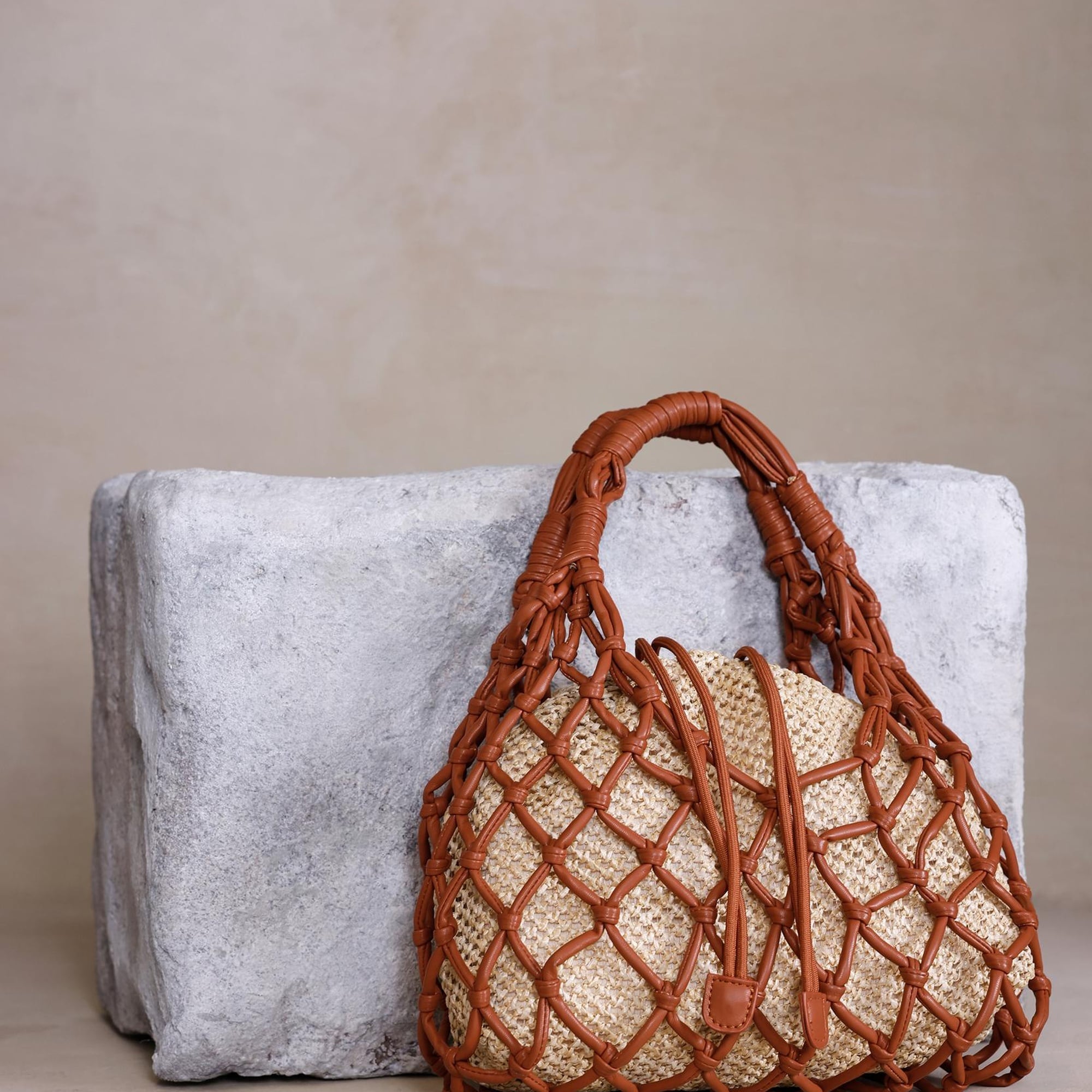 YARGICI Kese Detaylı File El Çantası