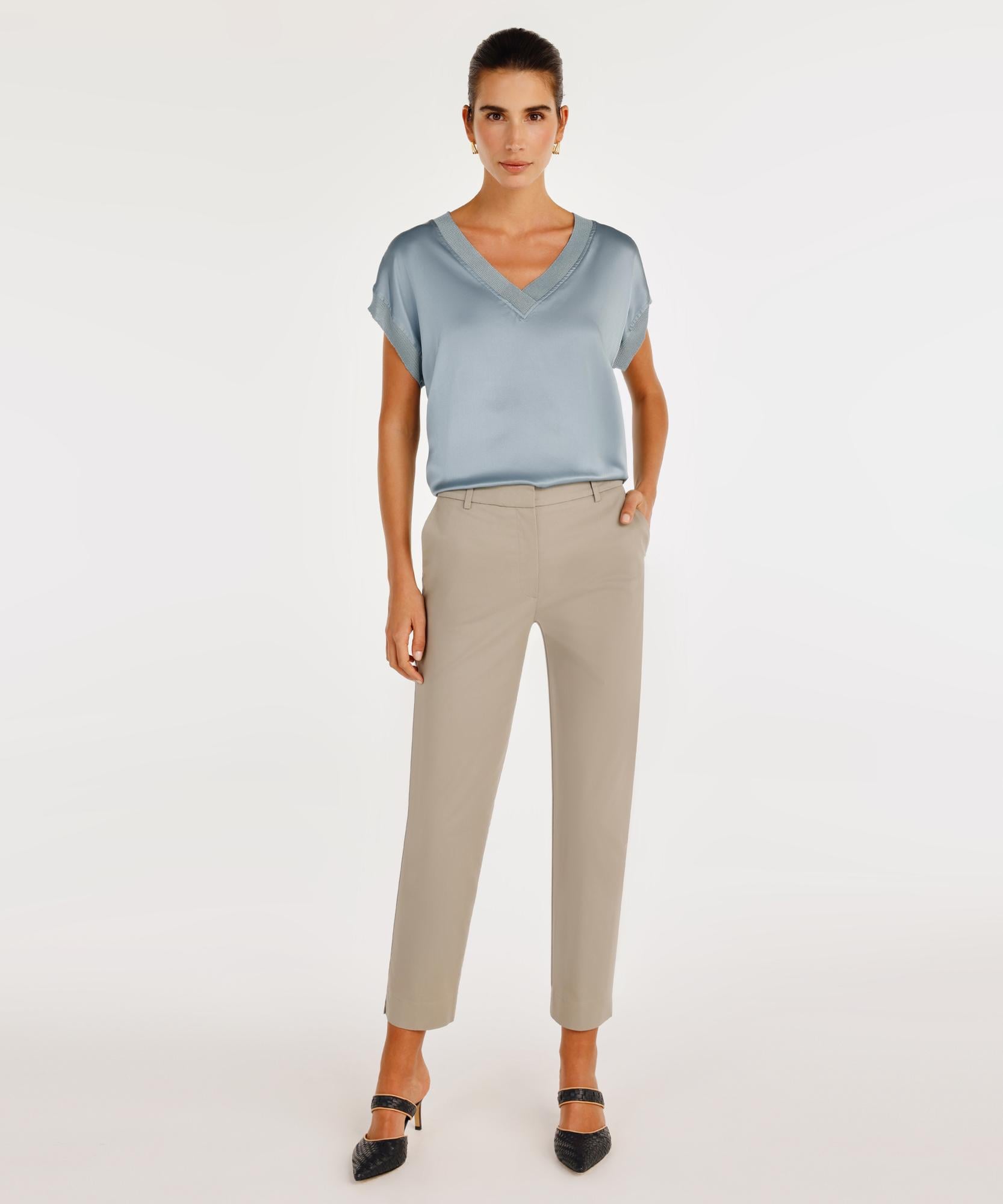  Düz Kesim Bilek Hizası Pantolon