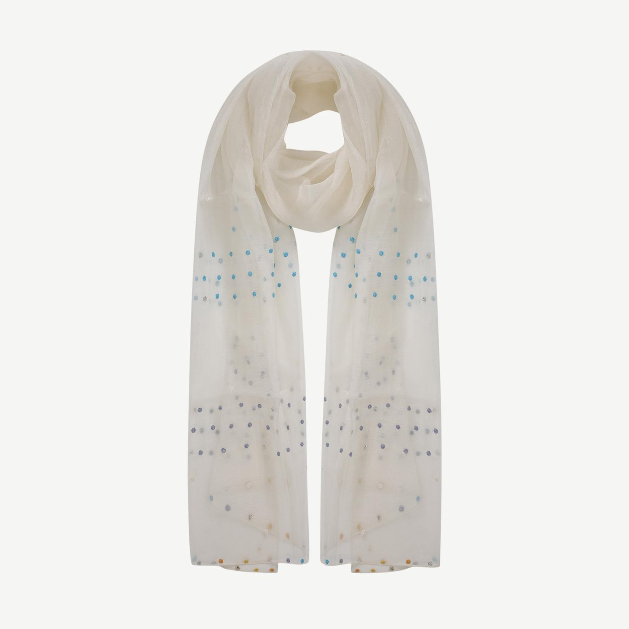 YARGICI İpek Karışımlı Nakışlı Şal