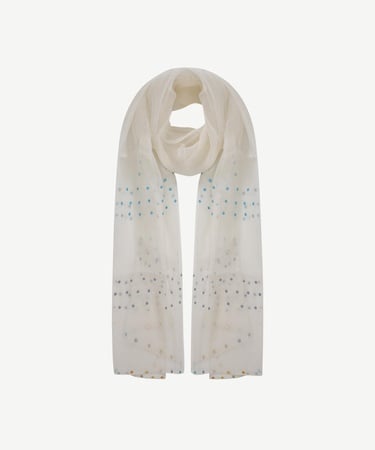  YARGICI İpek Karışımlı Nakışlı Şal