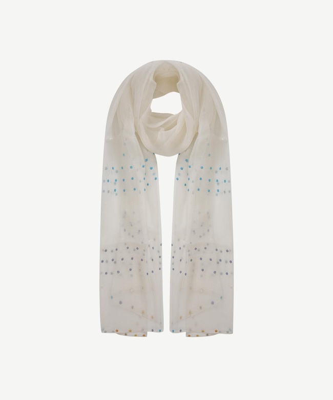  YARGICI İpek Karışımlı Nakışlı Şal