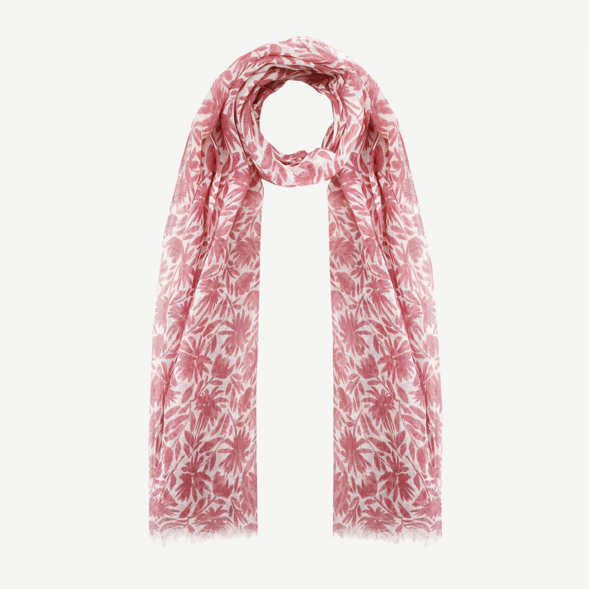 YARGICI Keten Karışımlı Çiçekli Şal