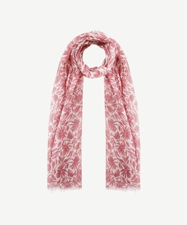  YARGICI Keten Karışımlı Çiçekli Şal