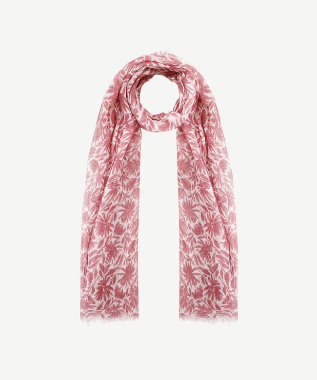  YARGICI Keten Karışımlı Çiçekli Şal