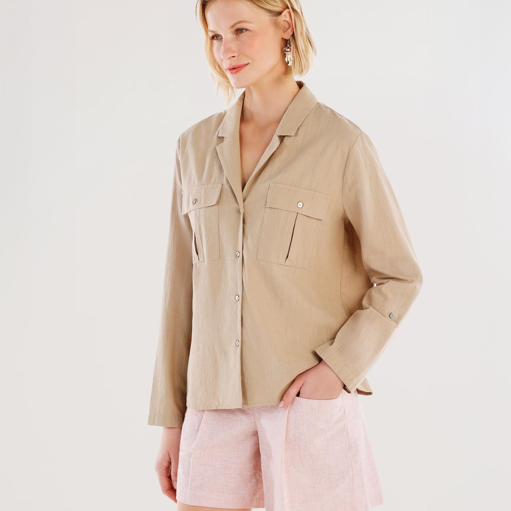 YARGICI Kolları Apoletli Gömlek