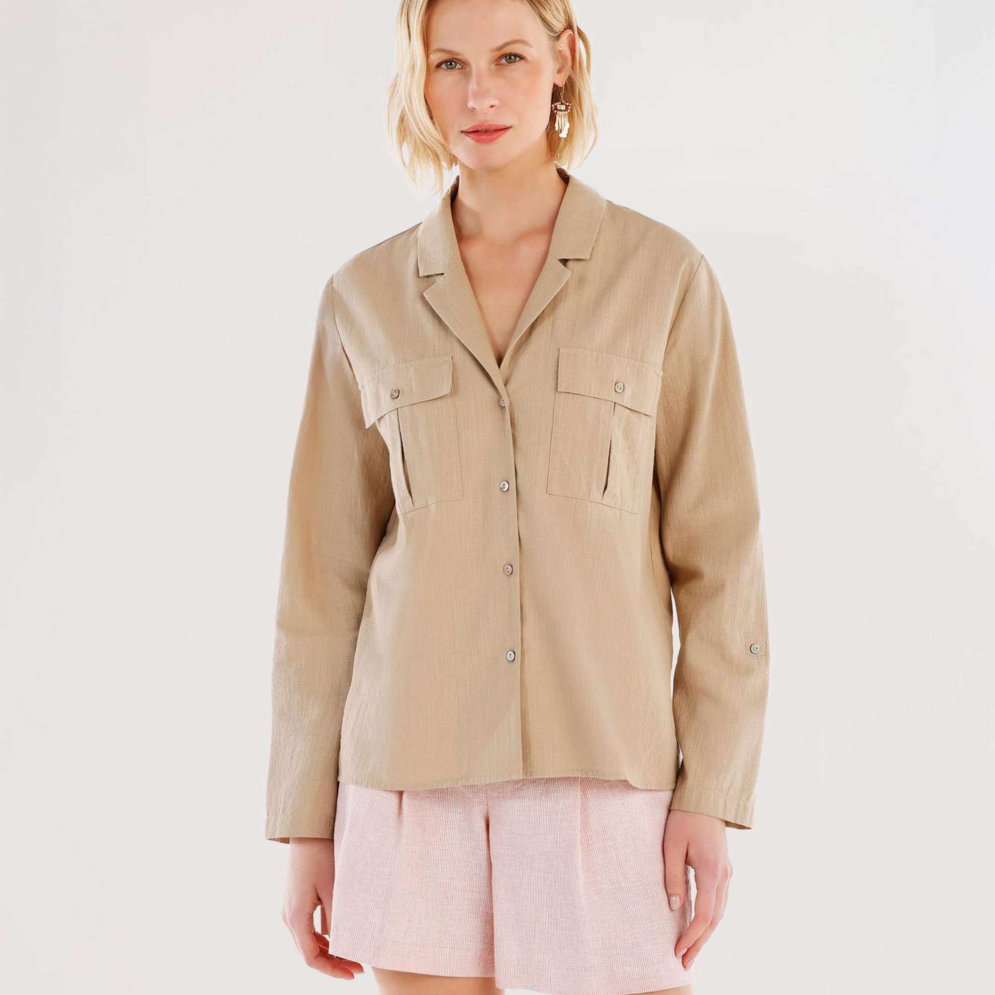 YARGICI Kolları Apoletli Gömlek