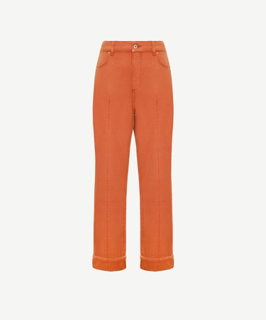  YARGICI Paça Detaylı Normal Bel Boru Paça Pantolon