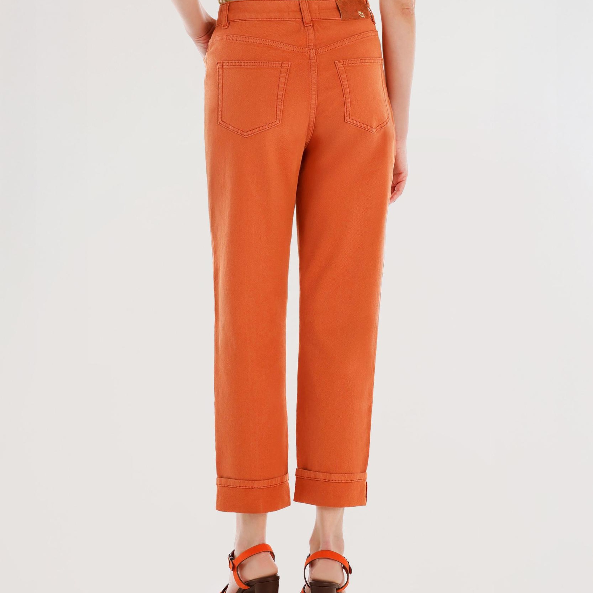 YARGICI Paça Detaylı Normal Bel Boru Paça Pantolon