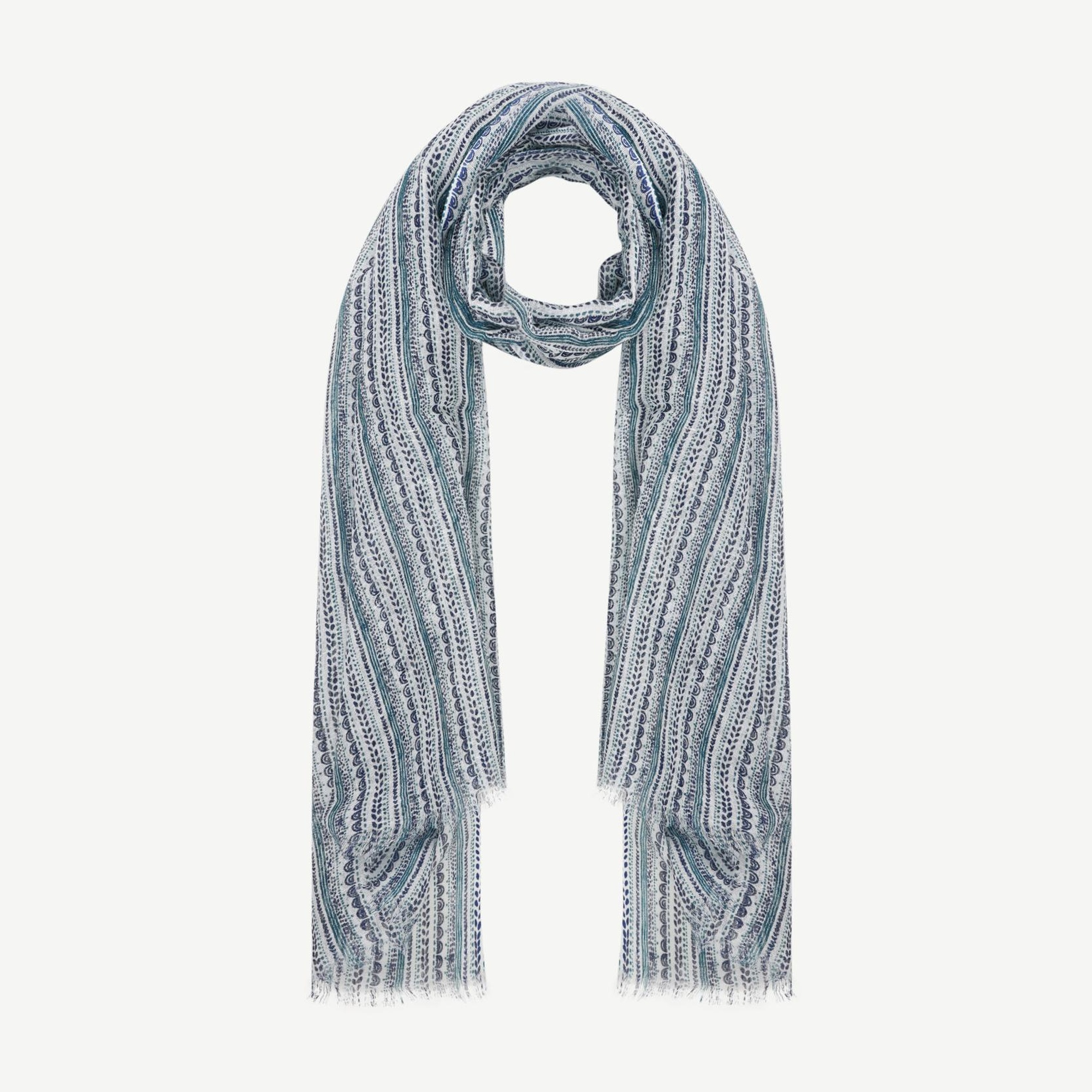 YARGICI Keten Karışımlı Çizgili Şal