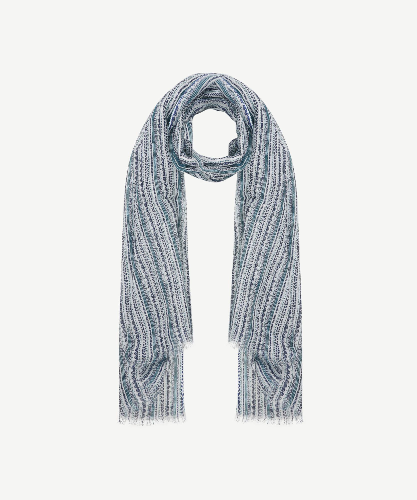  YARGICI Keten Karışımlı Çizgili Şal