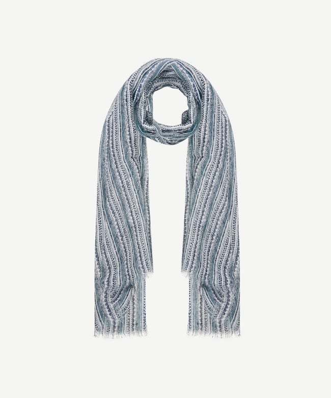  YARGICI Keten Karışımlı Çizgili Şal