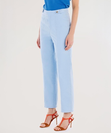  YARGICI Kemer Detaylı Normal Bel Düz Kesim Pantolon