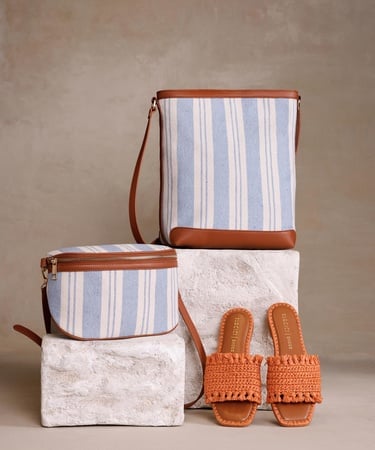  YARGICI Çizgili Omuz Çantası