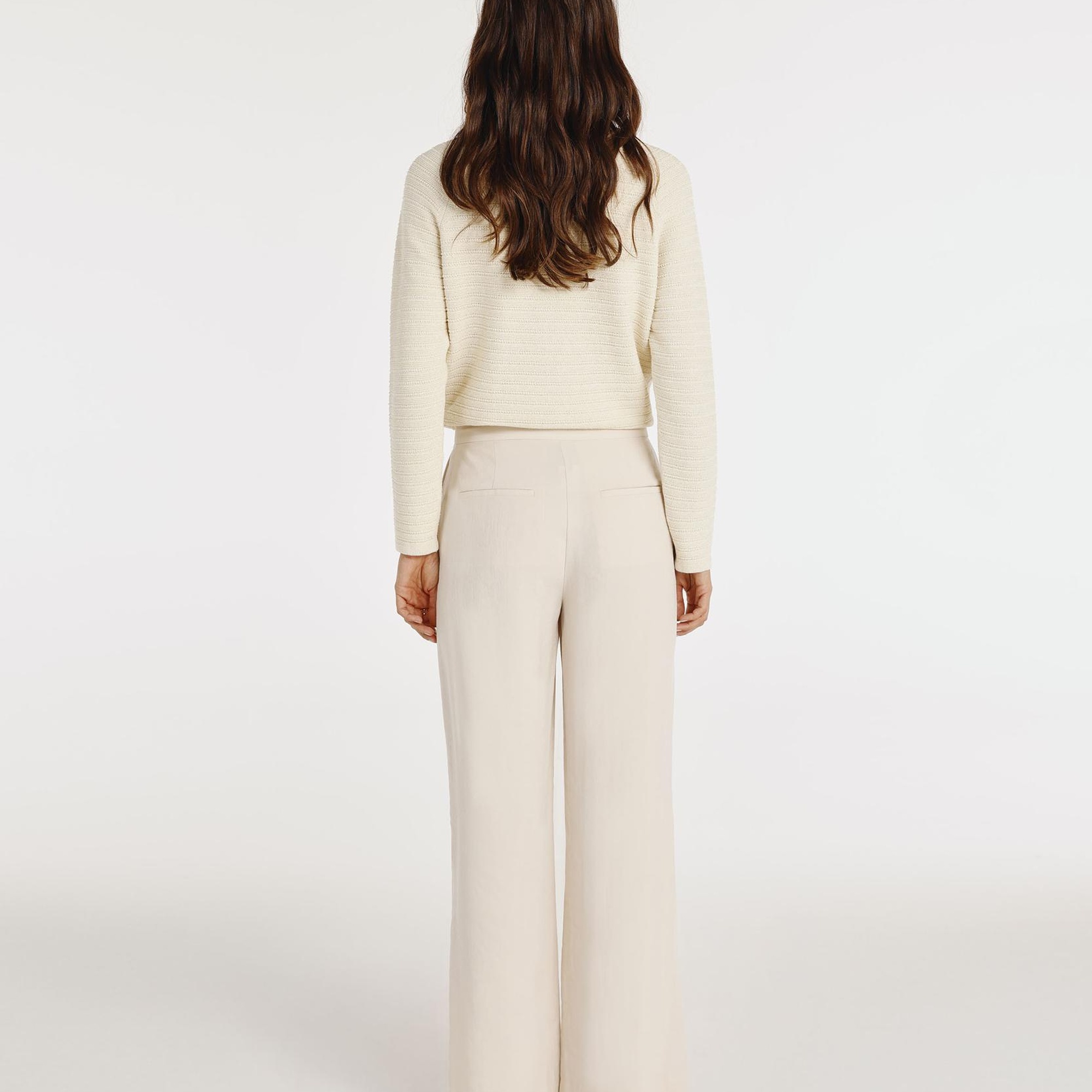 YARGICI Kruvaze Kapamalı Düz Kesim Pantolon