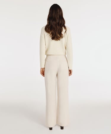  YARGICI Kruvaze Kapamalı Düz Kesim Pantolon