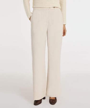  YARGICI Kruvaze Kapamalı Düz Kesim Pantolon