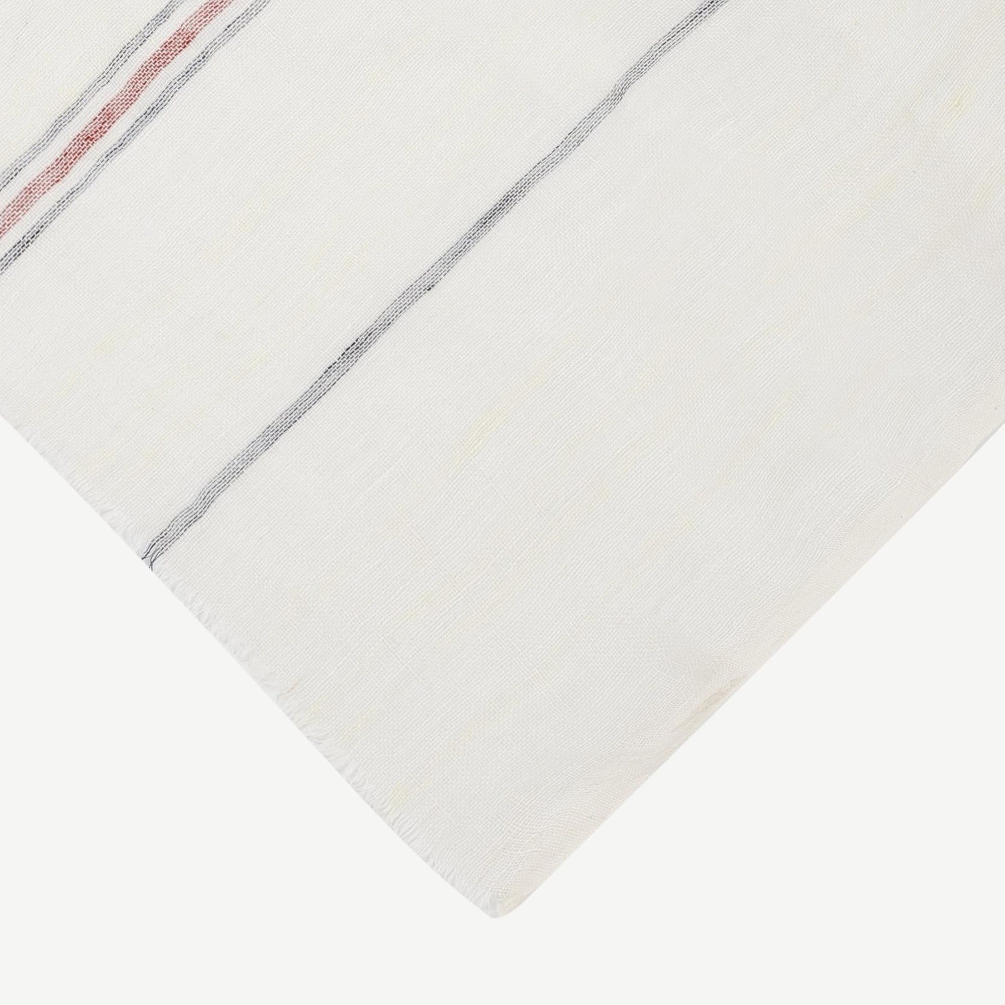 YARGICI Çizglili Keten Şal