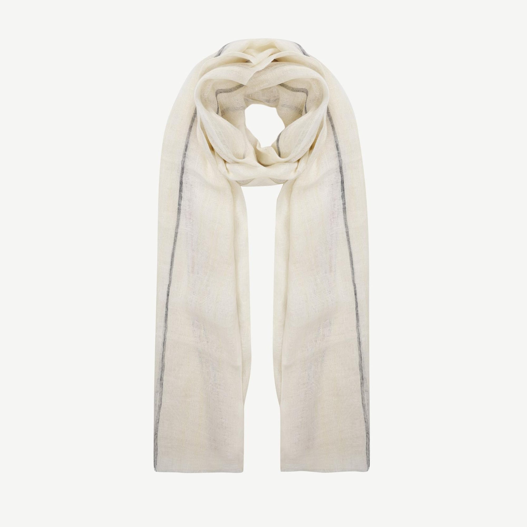 YARGICI Çizglili Keten Şal