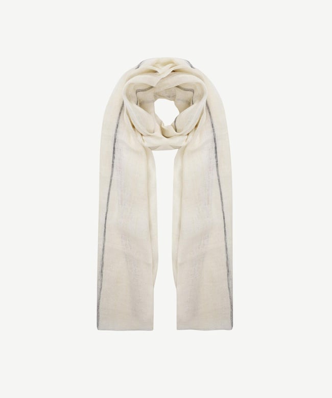  YARGICI Çizglili Keten Şal