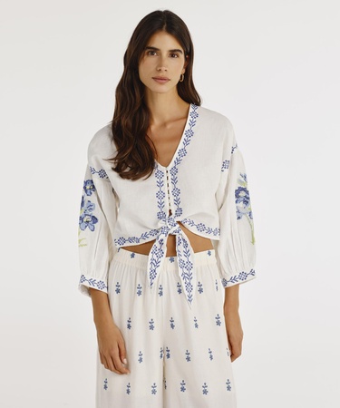  YARGICI Bağlama Detaylı Bluz