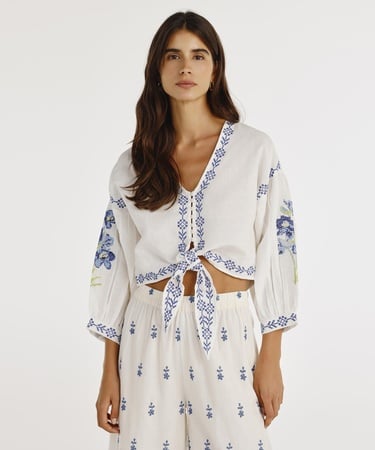  YARGICI Bağlama Detaylı Bluz