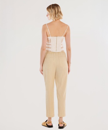  YARGICI Beli Bağlama Detaylı Pantolon