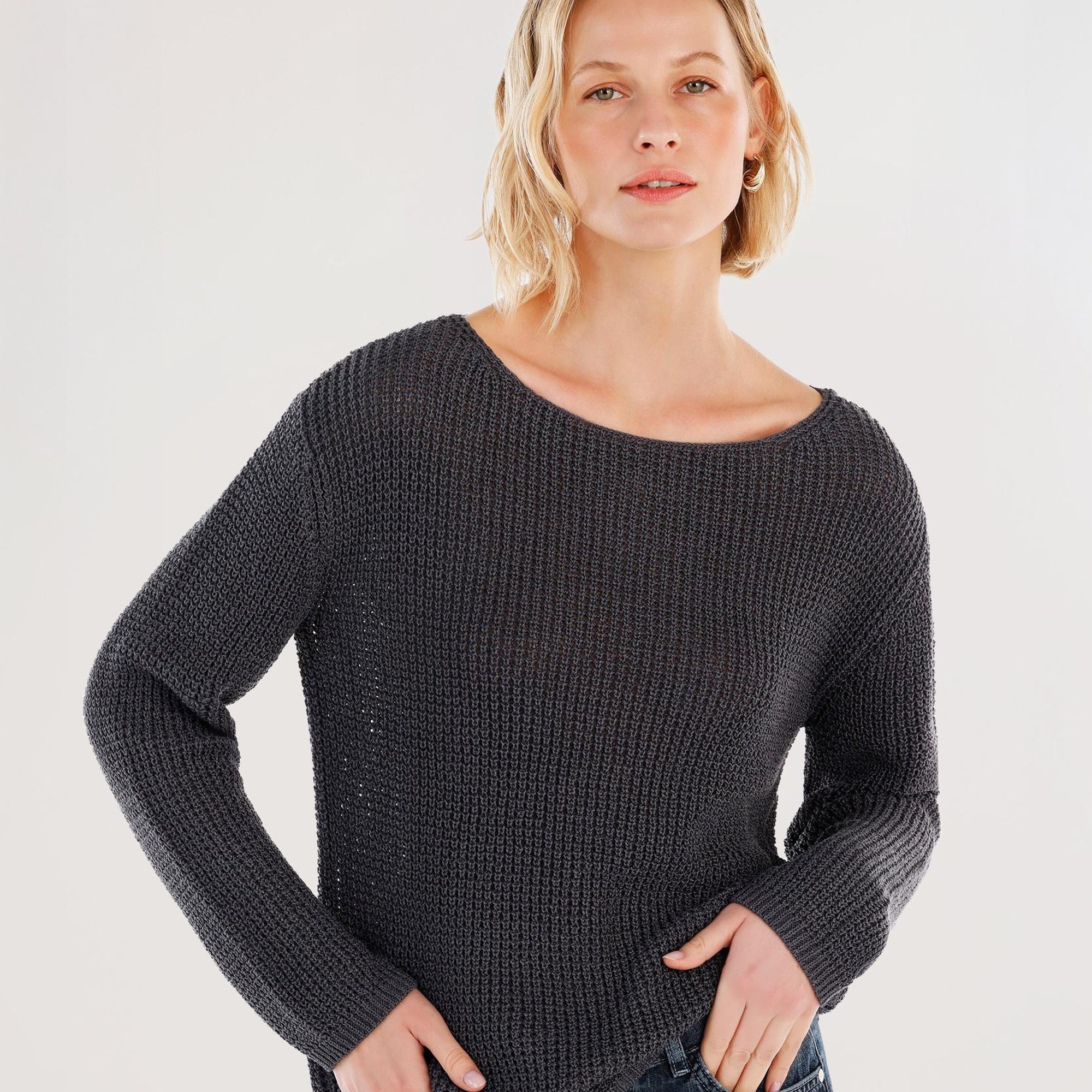 YARGICI Kayık Yaka Kazak