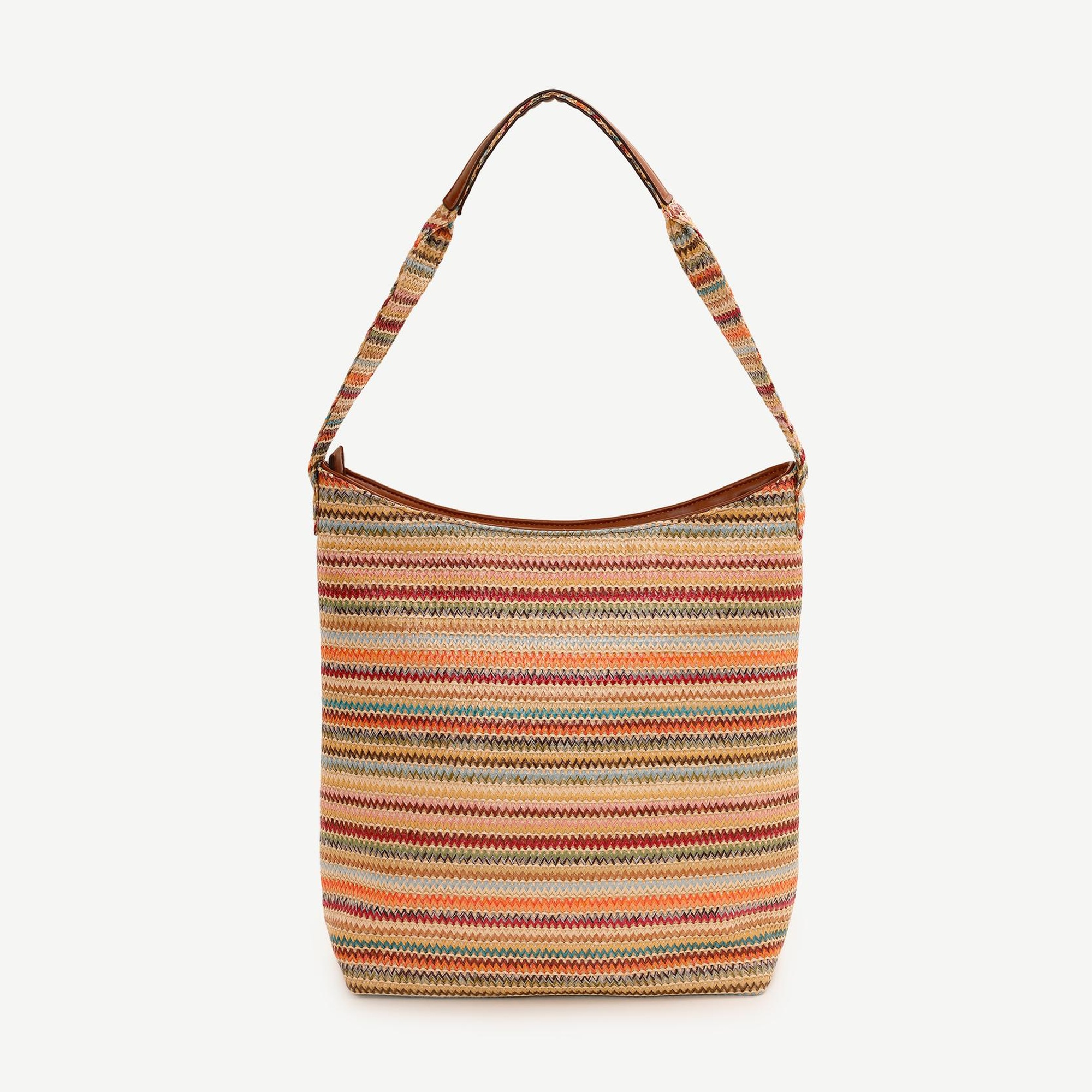 YARGICI Çizgi Desenli Omuz Çanta