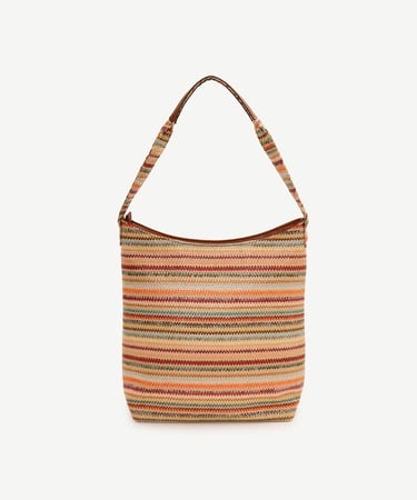  YARGICI Çizgi Desenli Omuz Çanta