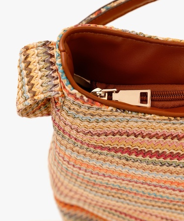  YARGICI Çizgi Desenli Omuz Çanta