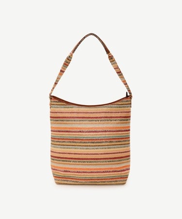  YARGICI Çizgi Desenli Omuz Çanta