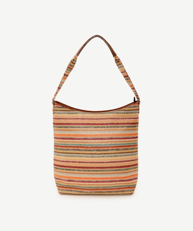  YARGICI Çizgi Desenli Omuz Çanta