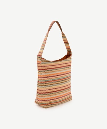 YARGICI Çizgi Desenli Omuz Çanta