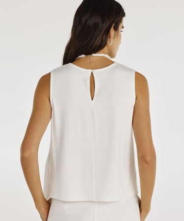  YARGICI Önü Detaylı Kolsuz Bluz