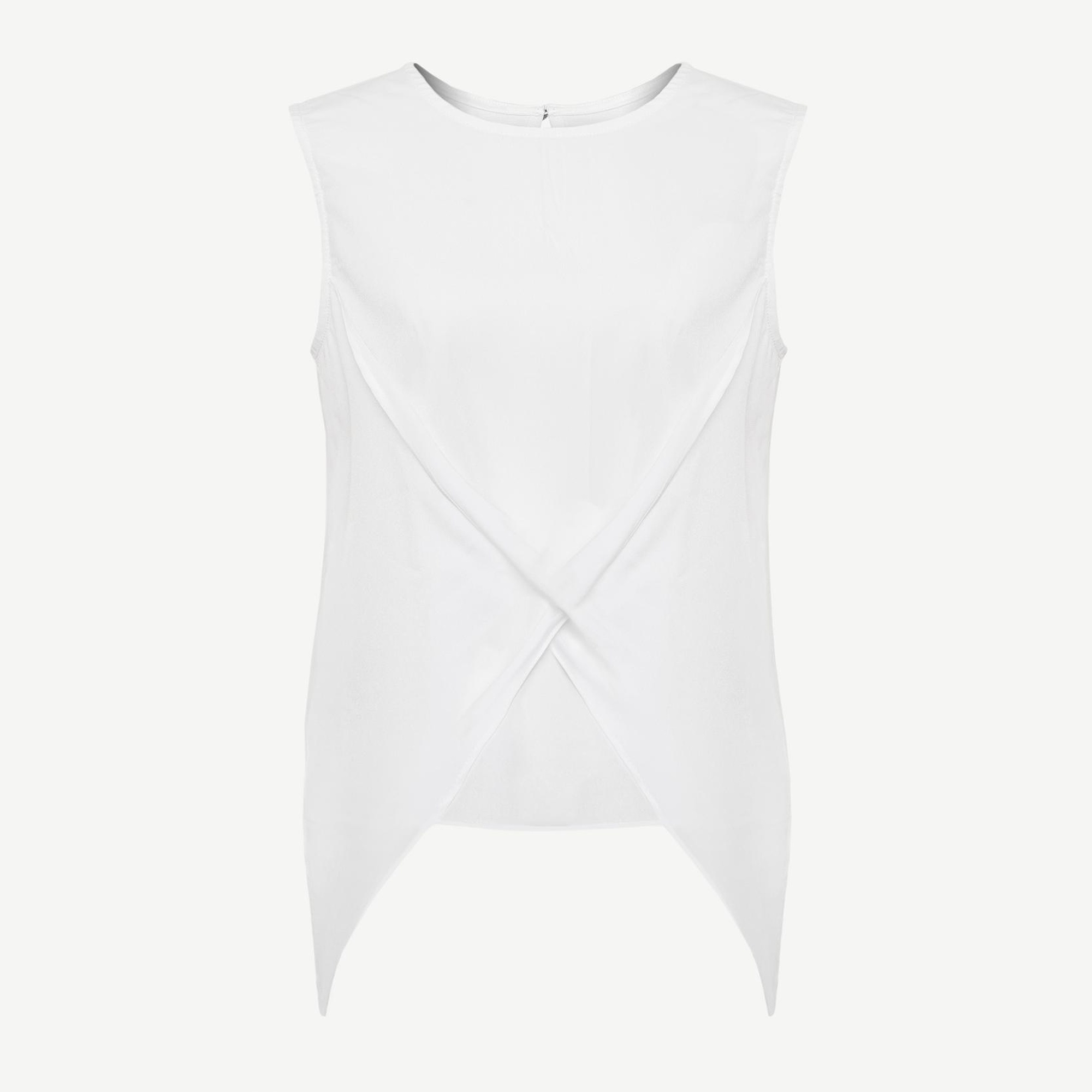 YARGICI Önü Detaylı Kolsuz Bluz