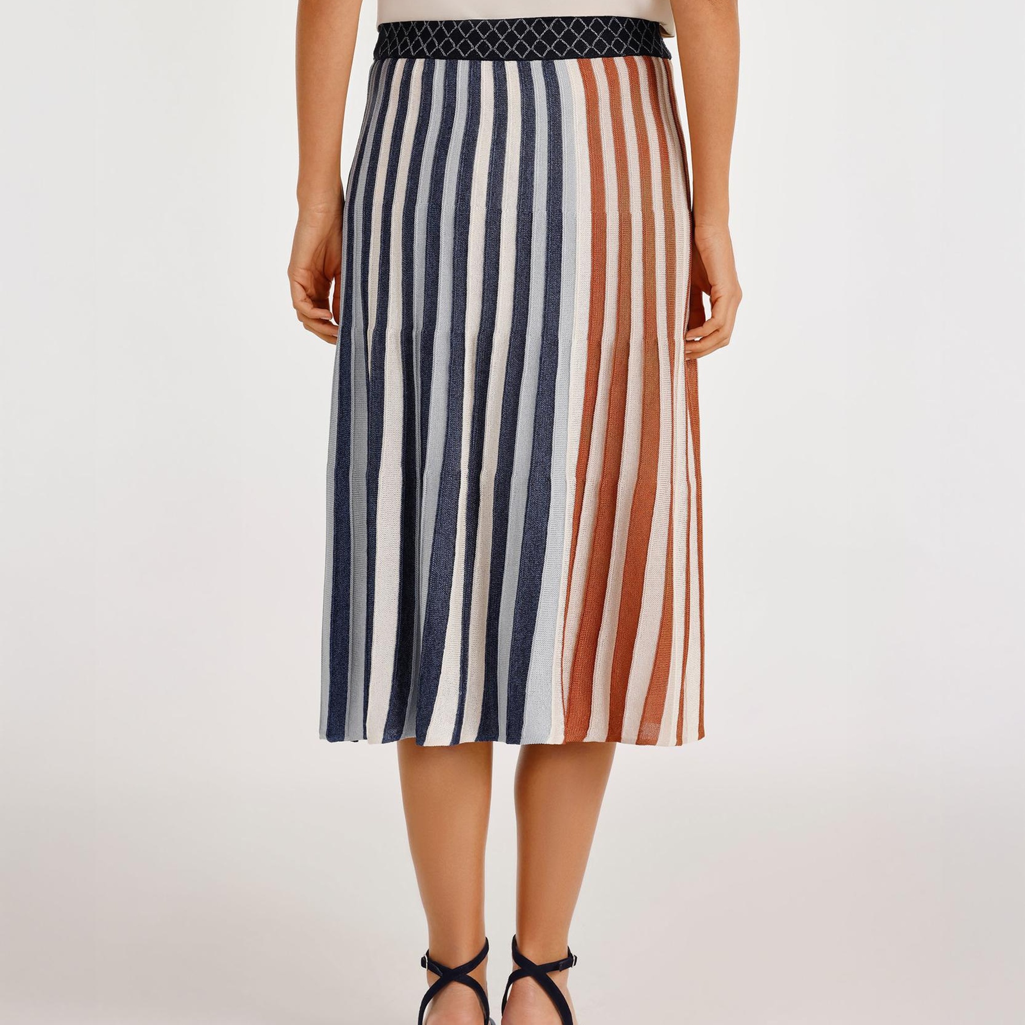 YARGICI Pliseli Midi Triko Etek