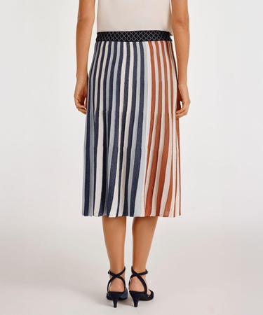  YARGICI Pliseli Midi Triko Etek