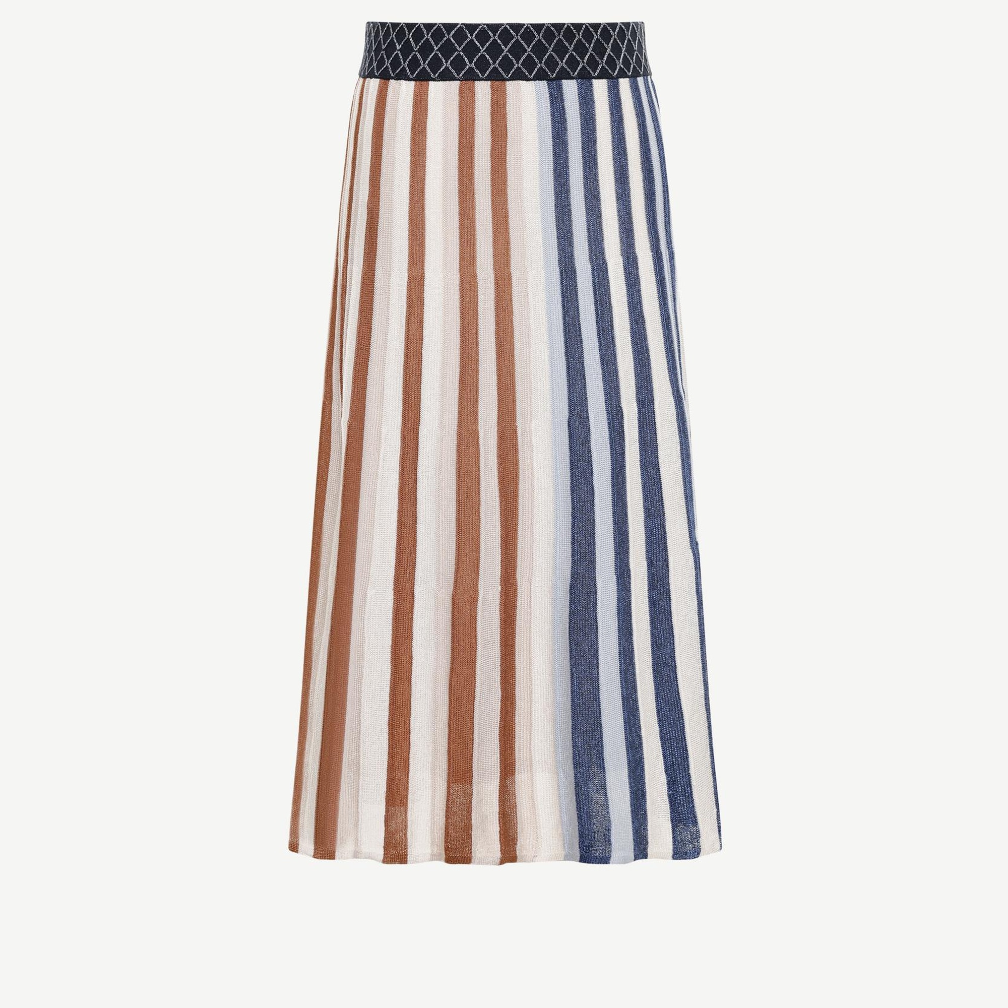 YARGICI Pliseli Midi Triko Etek