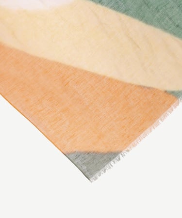  YARGICI Keten Karışımlı Desenli Şal