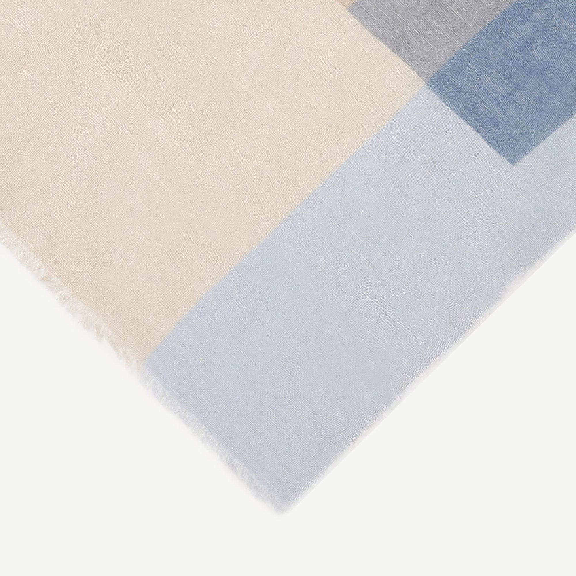 YARGICI Keten Karışımlı Ve Renk Bloklu Şal