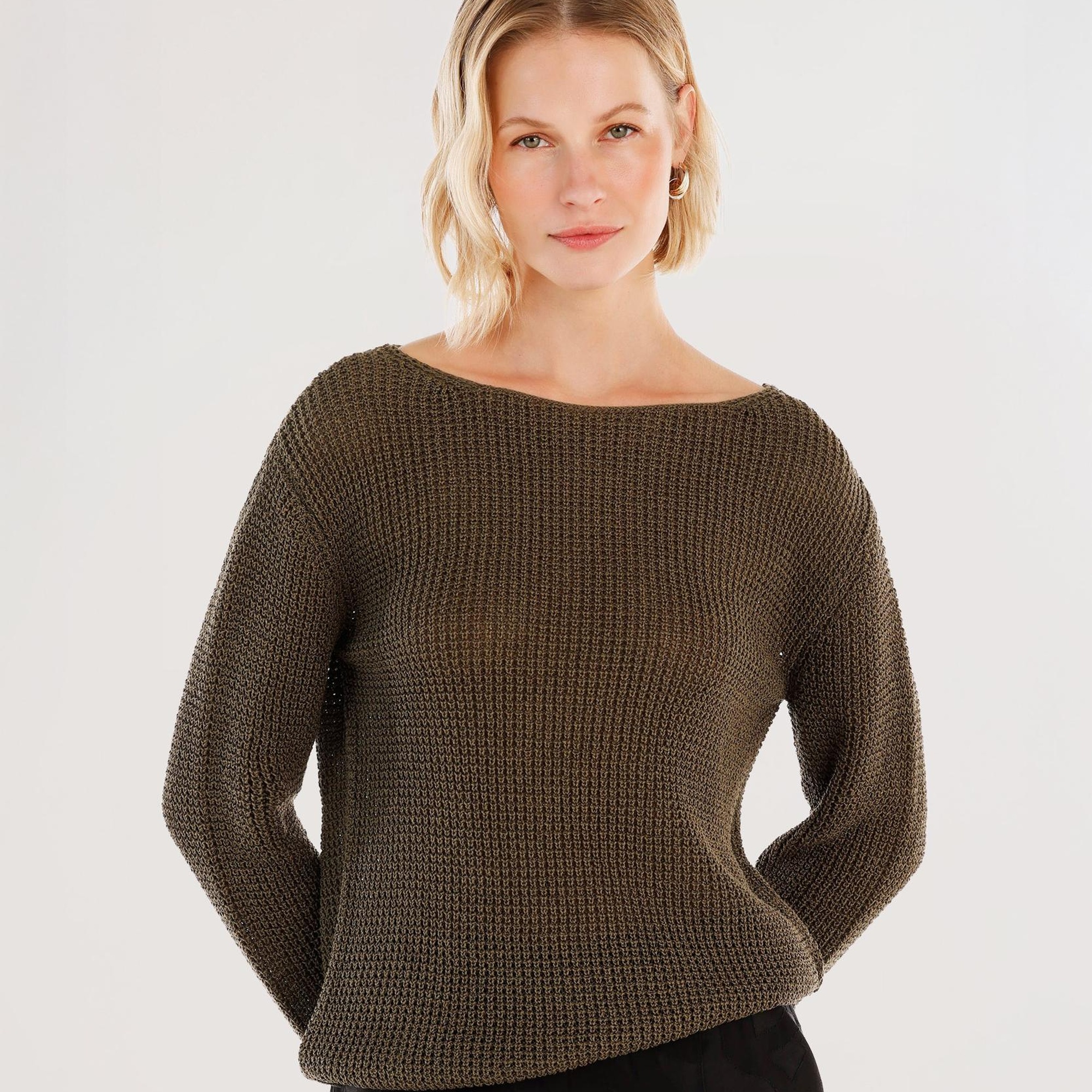 YARGICI Kayık Yaka Kazak