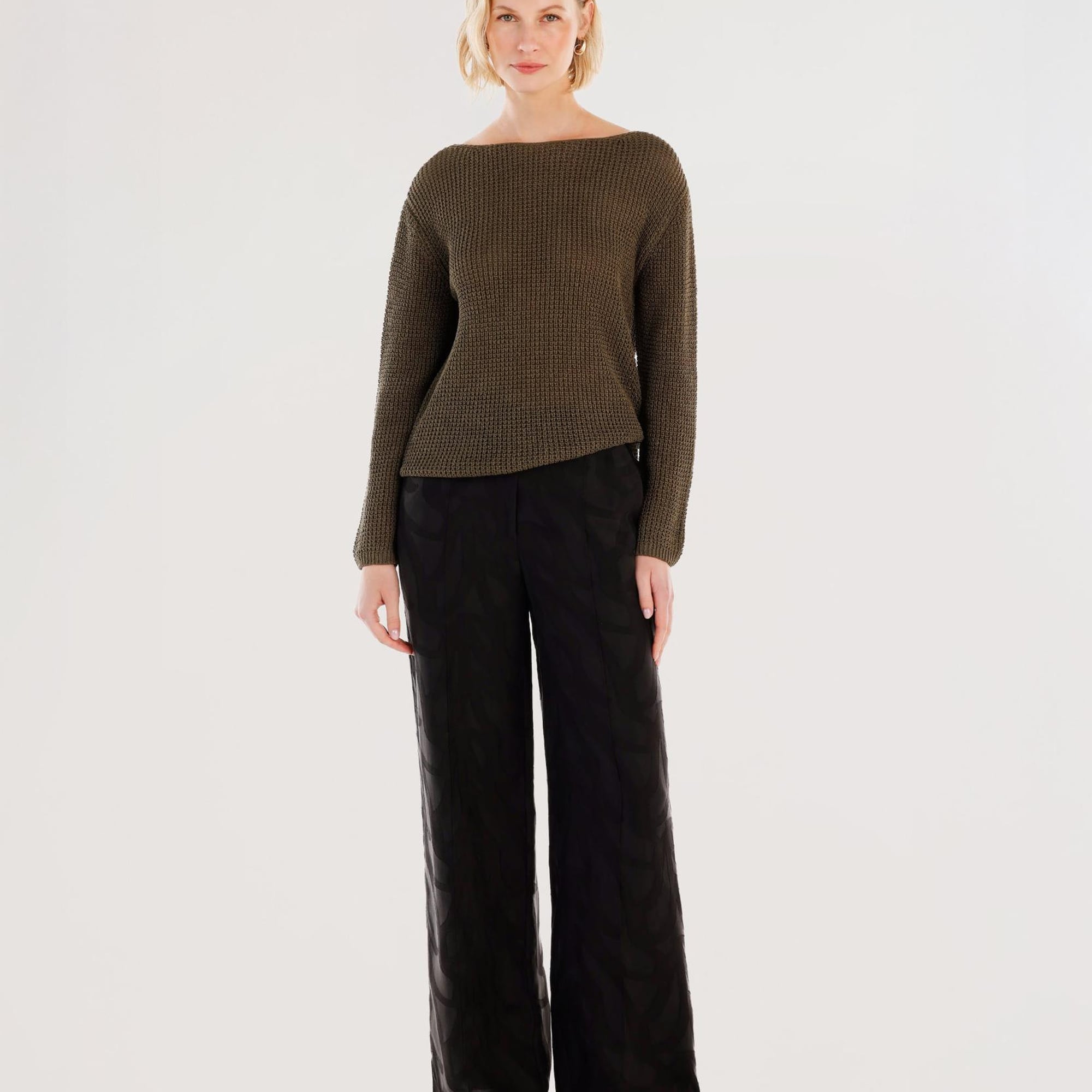 YARGICI Kayık Yaka Kazak