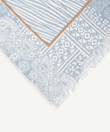  YARGICI Keten Karışımlı Desenli Şal