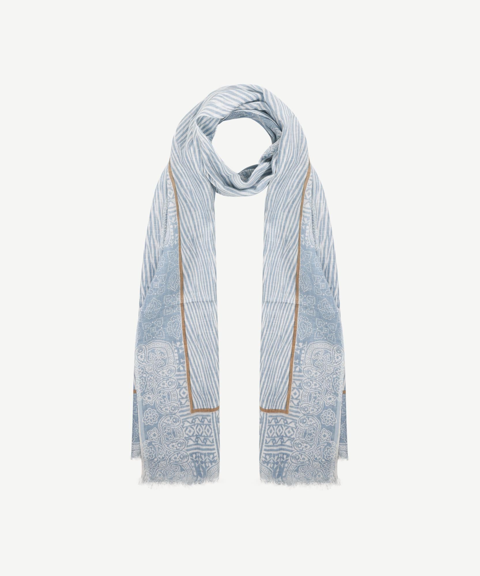  YARGICI Keten Karışımlı Desenli Şal